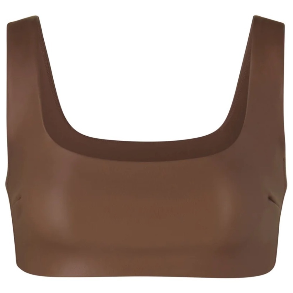NWT SKIMS Faux Leather Bralette Jasper‎ 2X - Picture 14 of 14